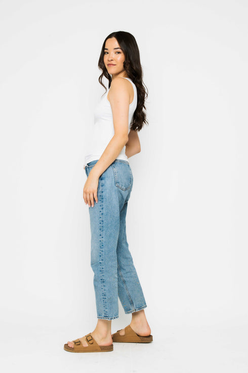 Joelle-Textured Vee Neck Tank